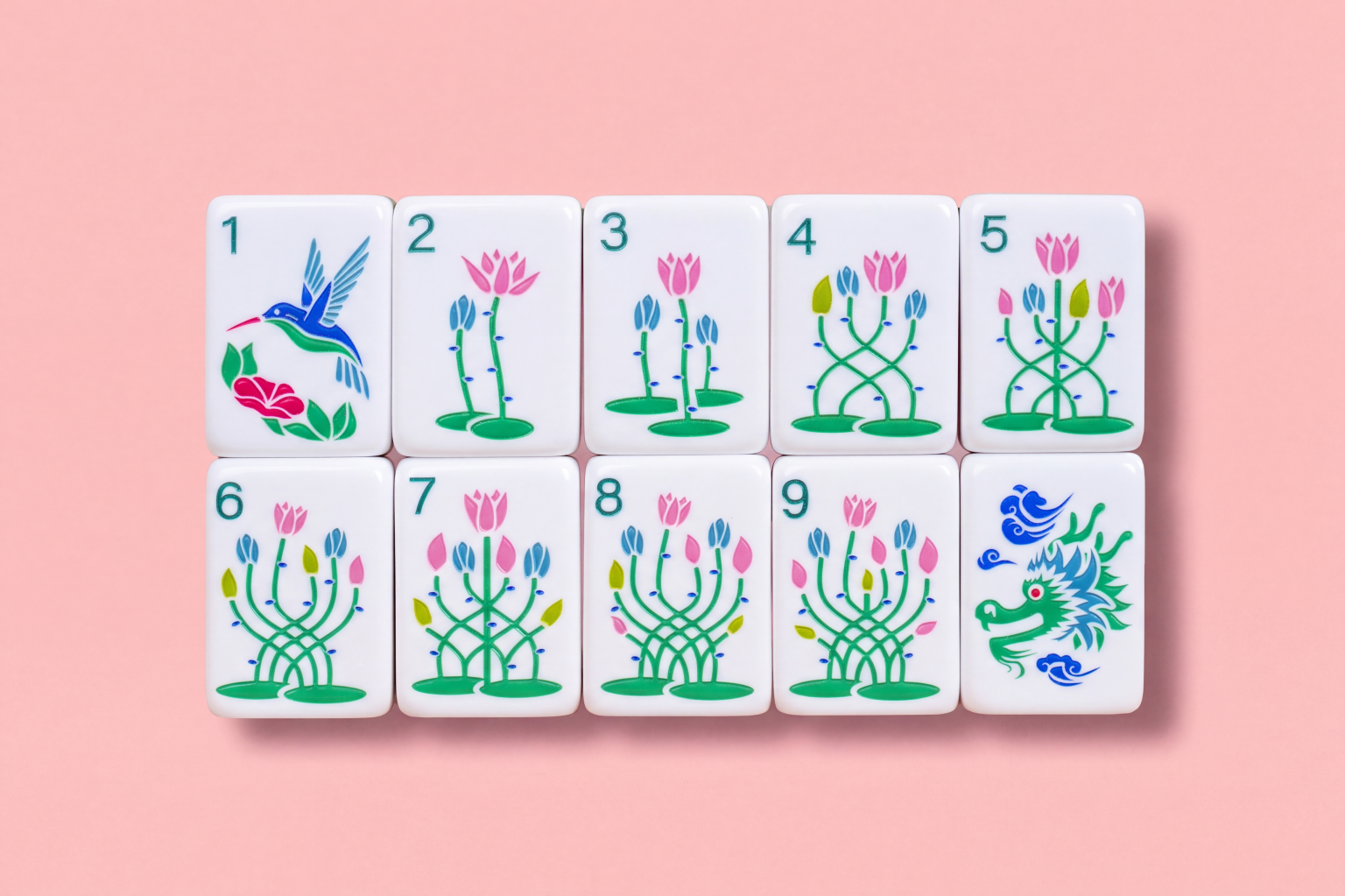 The Averill Mahjong Set — Monet's Garden Pearl Edition