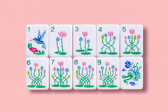 The Averill Mahjong Set — Monet's Garden Pearl Edition