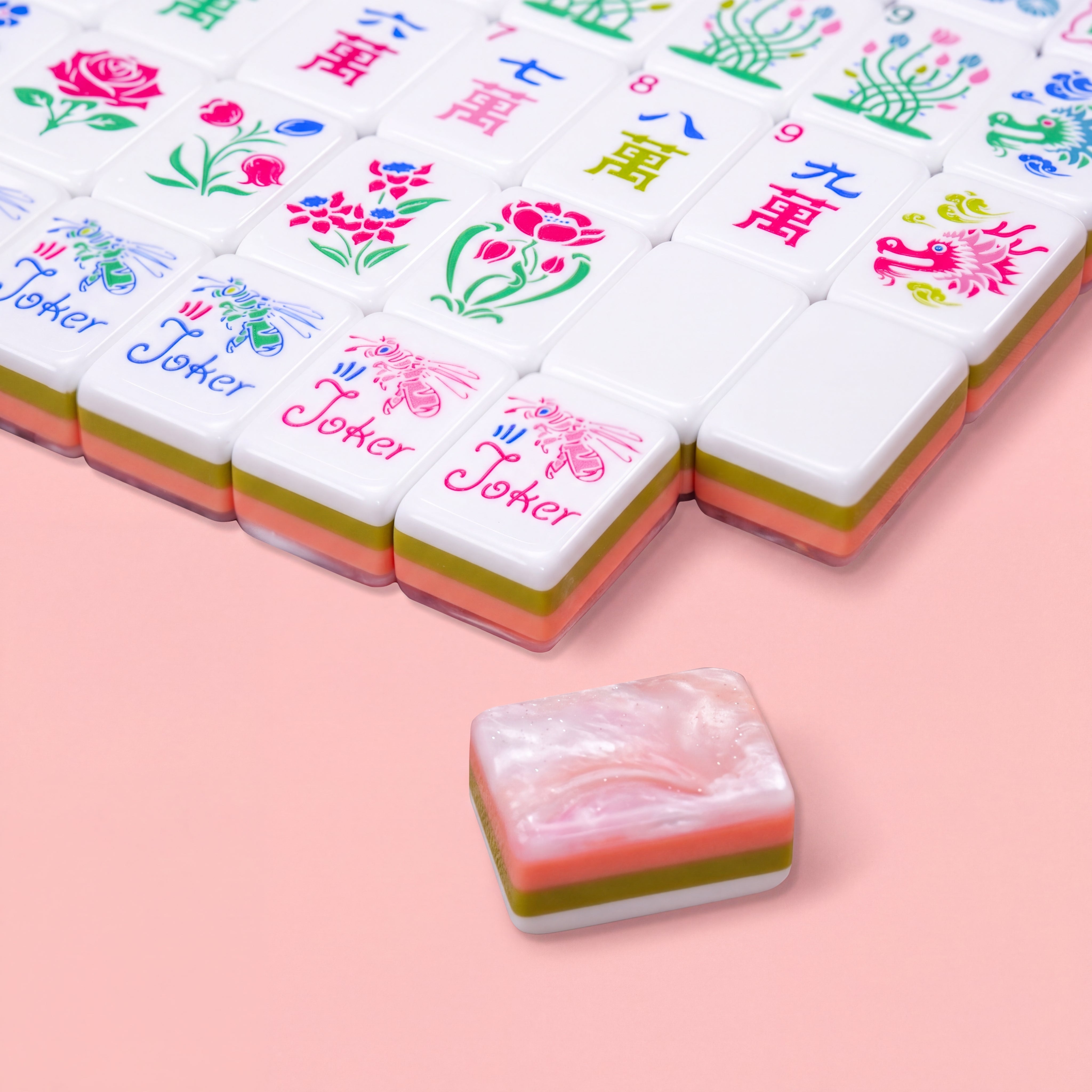 The Averill Mahjong Set — Monet's Garden Pearl Edition