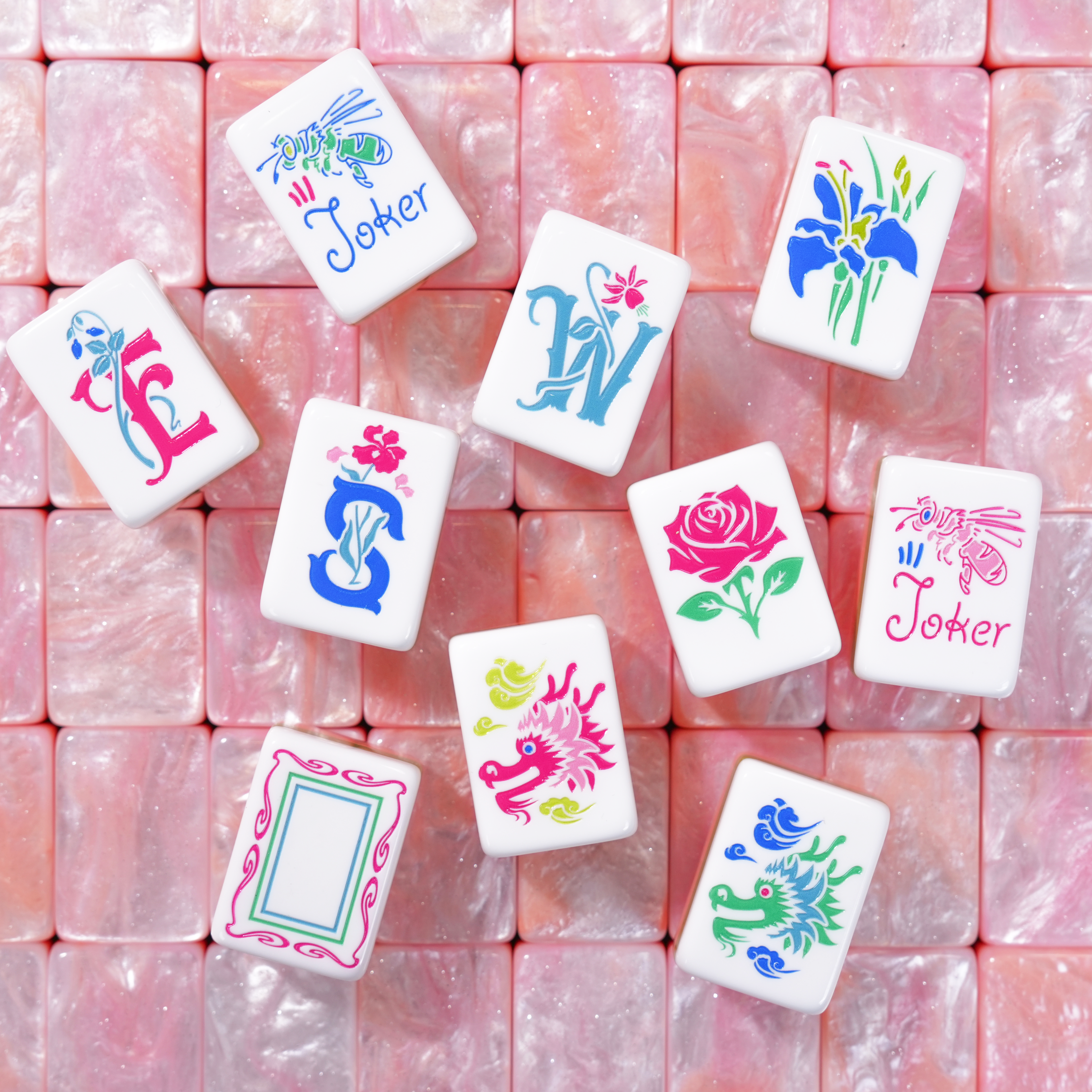 The Averill Mahjong Set — Monet's Garden Pearl Edition